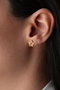 Heliophilia Silver Pendientes de Plata Esterlina 925 con Recubrimiento de Oro